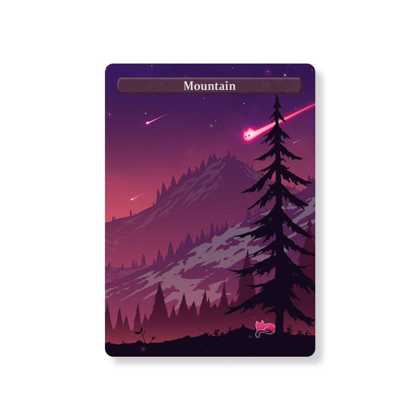 ManaCat Mountain - Land Proxy Set: ManaCat Mountain - One Set (3 cards)