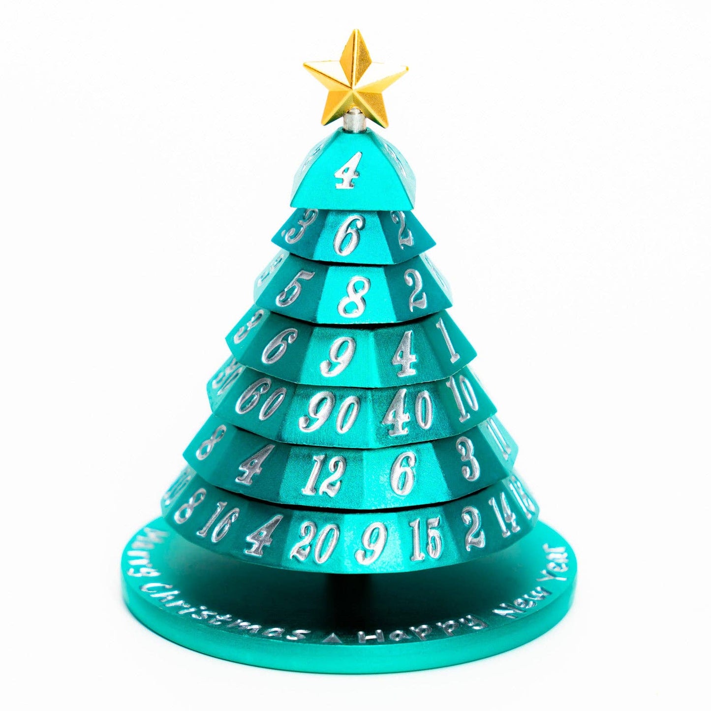 Christmas Tree Dice set - Cyan