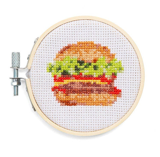 Burger Mini Cross Embroidery Kit