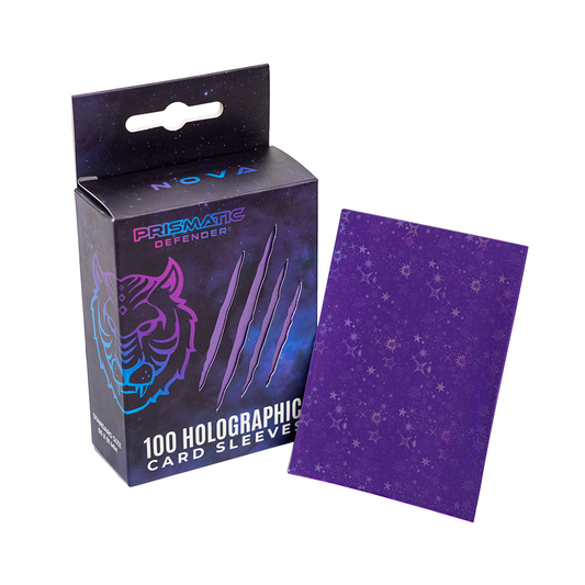 Holographic Card Sleeves - Standard Size - 3 Foil Designs: Red / Oracle