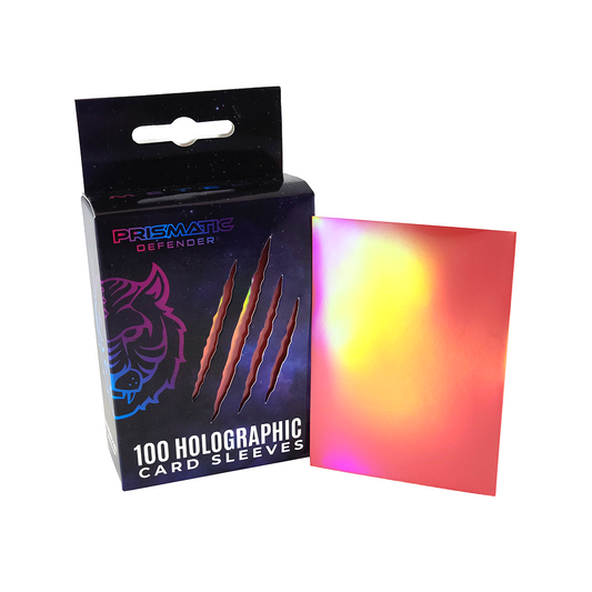 Holographic Card Sleeves - Standard Size - 3 Foil Designs: Red / Oracle