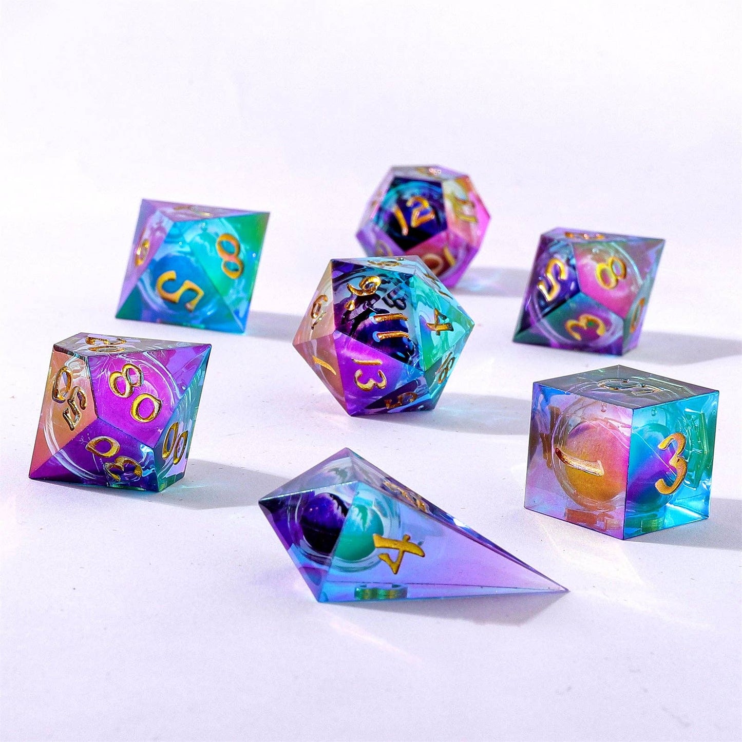 Always Liquid Core Watching Sharp Edge Resin Dice - Oil Eye