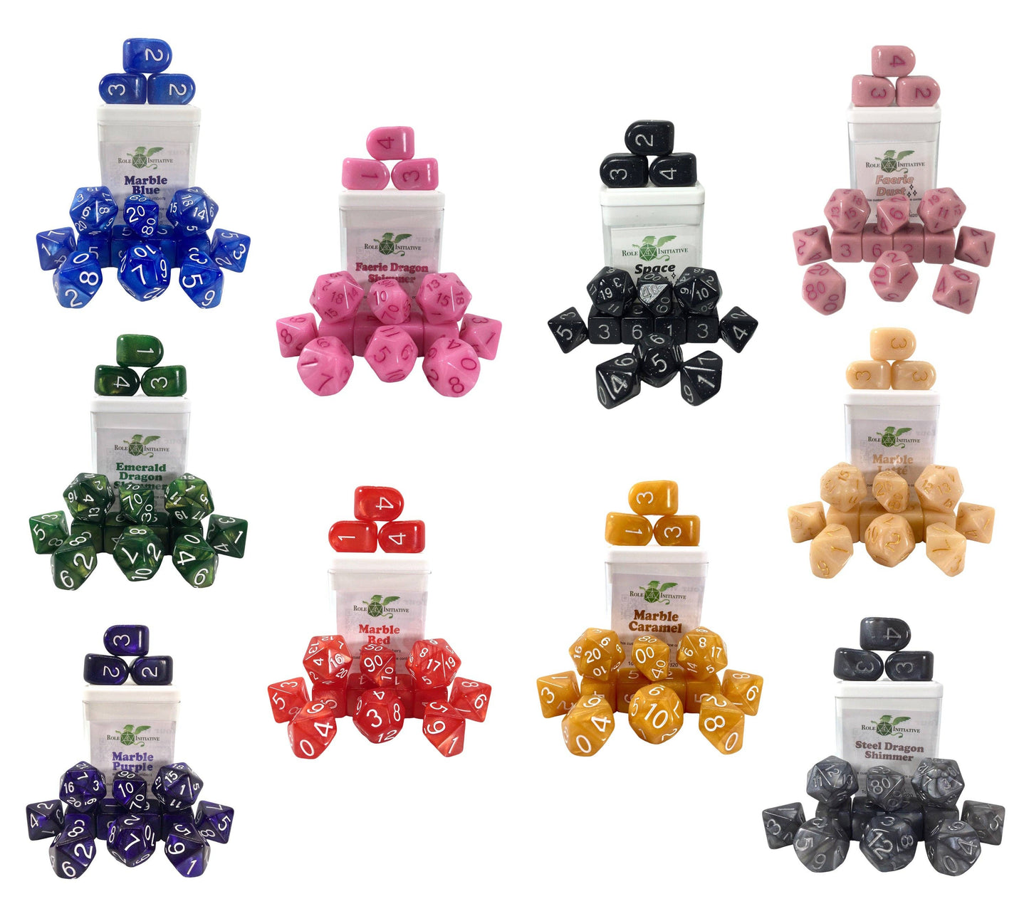 Opaque Dice Set of 7