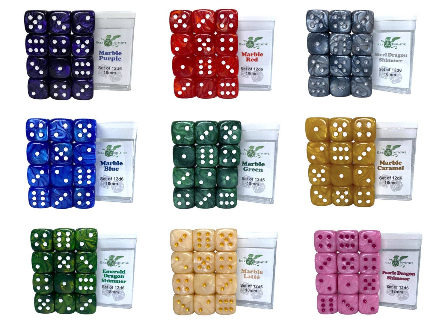 Opaque Dice Set of 7