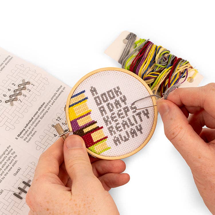 Books Mini Cross Stitch Embroidery