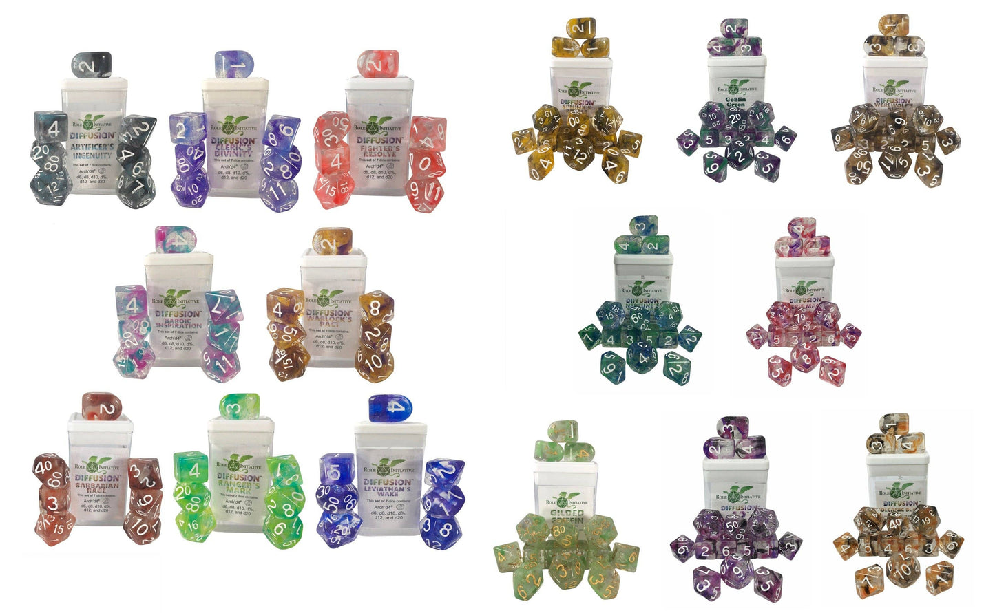 Opaque Dice Set of 7