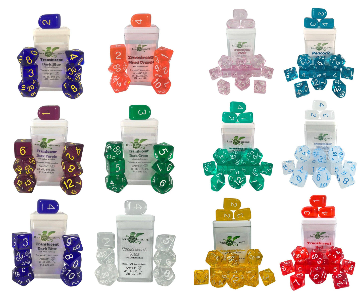 Opaque Dice Set of 7