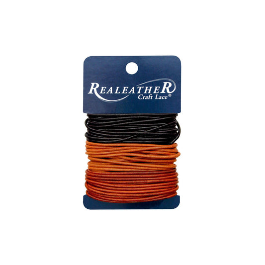 Round Lace Combo Card, 2mm x 8yd: Ebony/Cedar/Mahogony