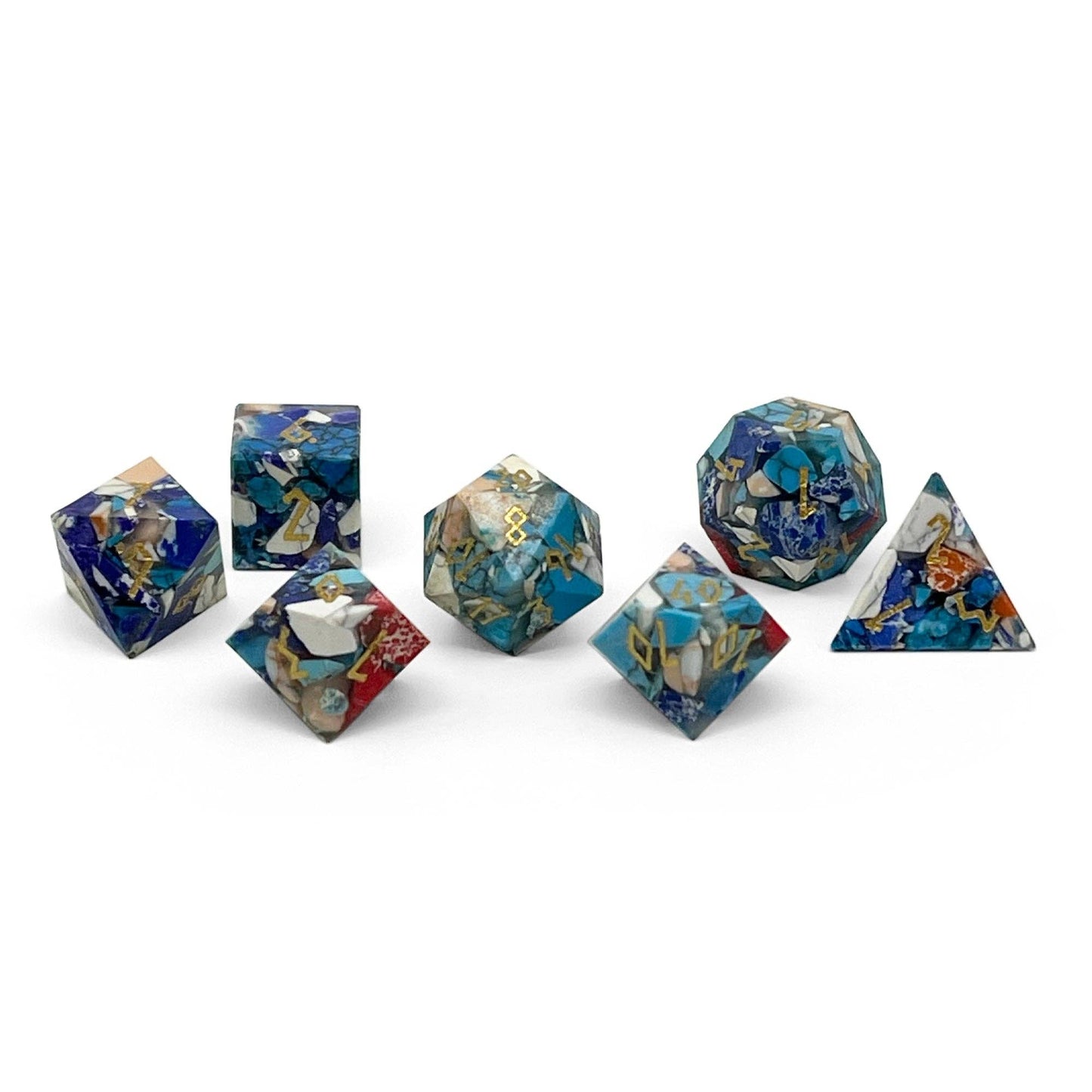 Carnival - 7 Piece RPG Set TruStone Dice with case