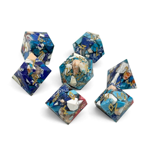 Carnival - 7 Piece RPG Set TruStone Dice with case