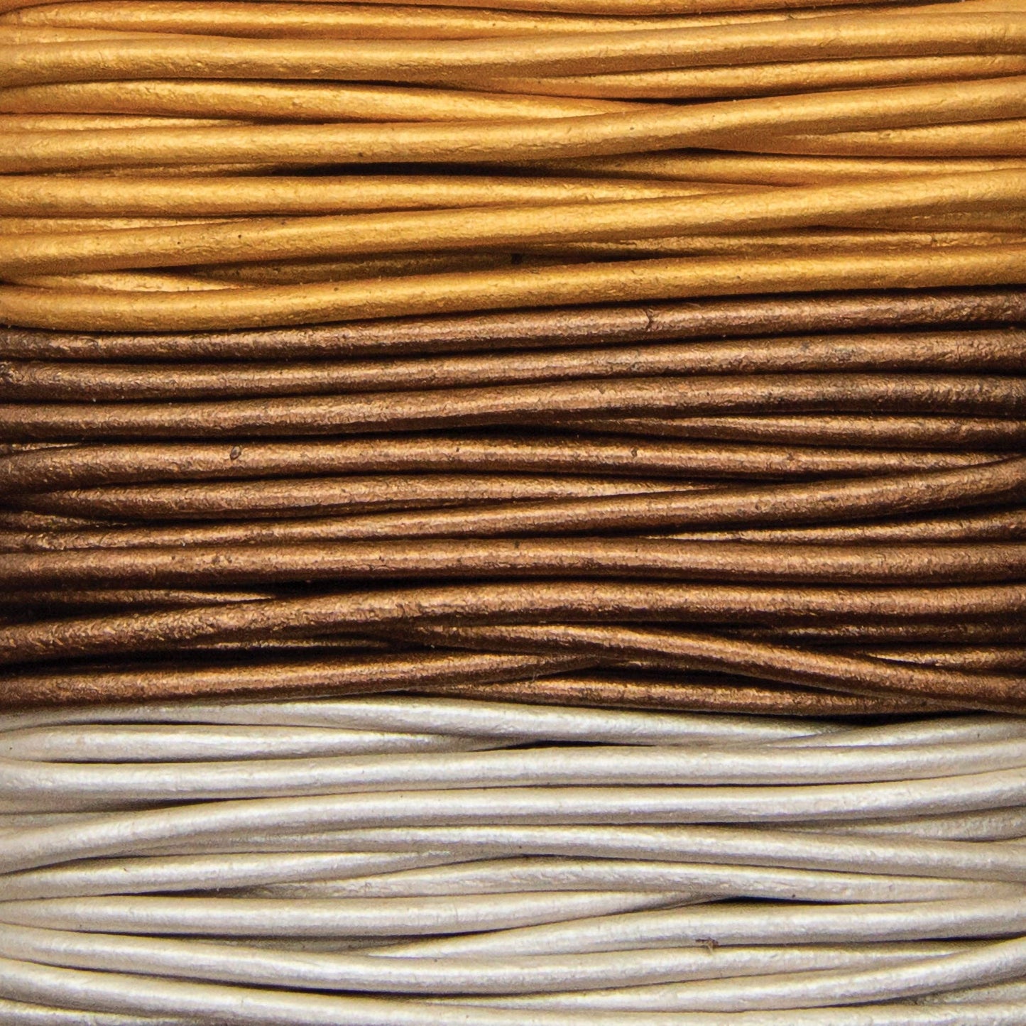 Round Lace Combo Card, 2mm x 8yd: Ebony/Cedar/Mahogony