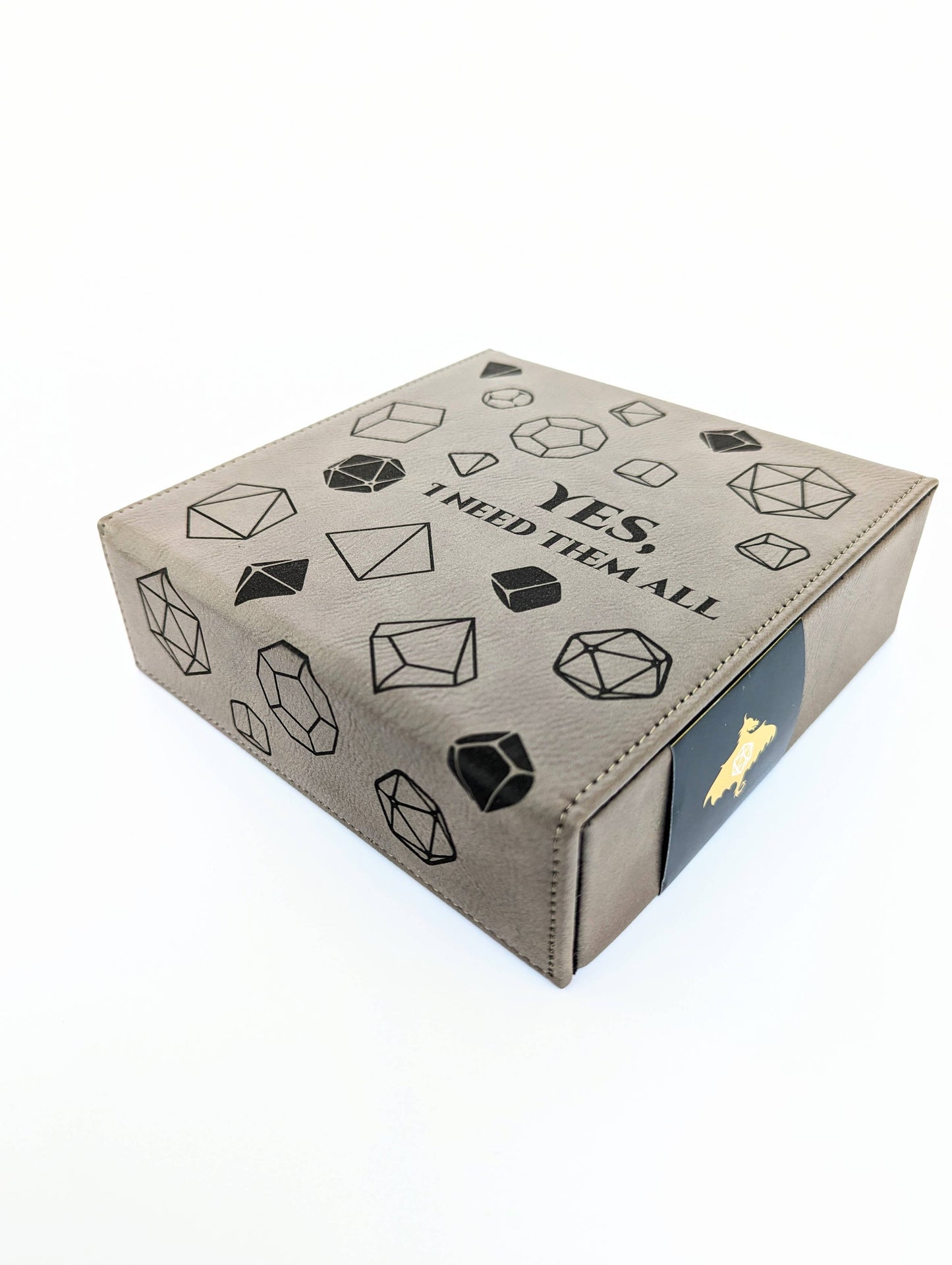Yes, I Need Them All - D&D - Vegan Leather Dice Box: Chestnut
