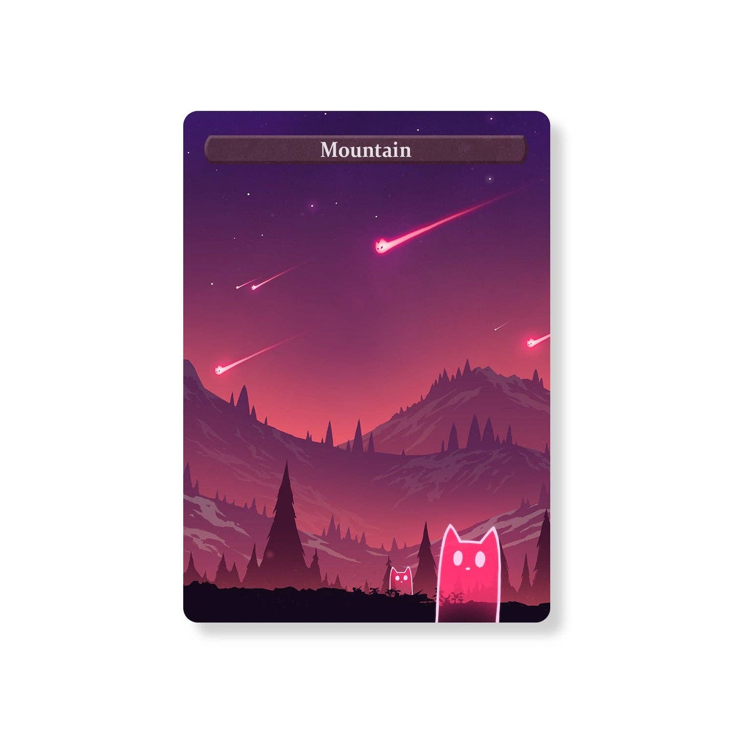 ManaCat Mountain - Land Proxy Set: ManaCat Mountain - One Set (3 cards)