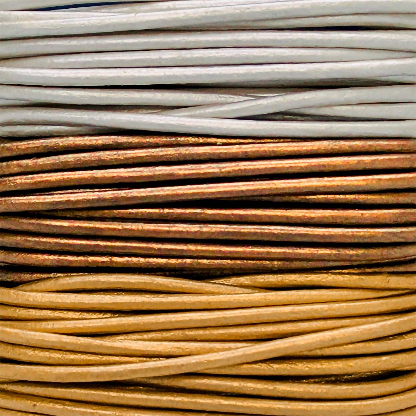 Round Lace Combo Card, 2mm x 8yd: Ebony/Cedar/Mahogony