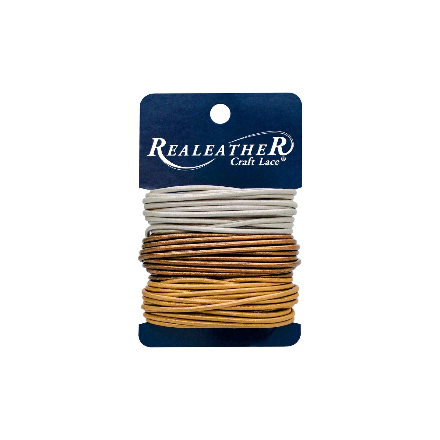 Round Lace Combo Card, 2mm x 8yd: Ebony/Cedar/Mahogony