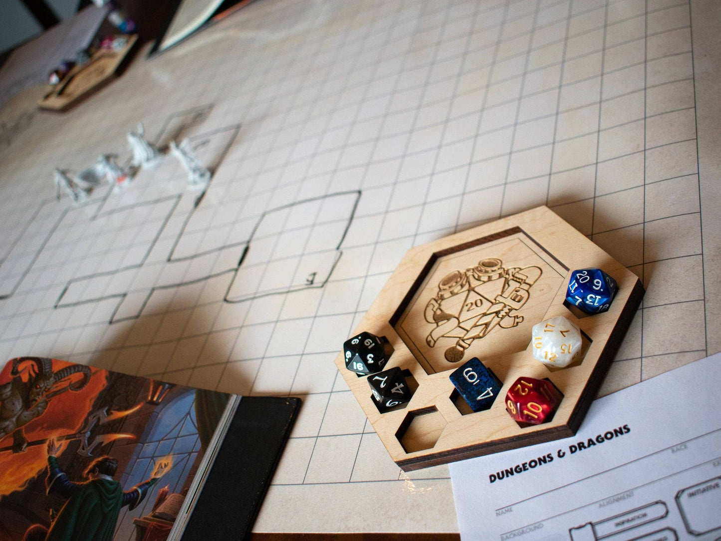 D&D Dice Tray Coasters, Mind Flayer