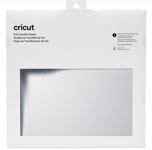 Cricut, Silver Foil Transfer Sheets, (8 ct), 30.5 cm x 30.5 cm (12" x 12")