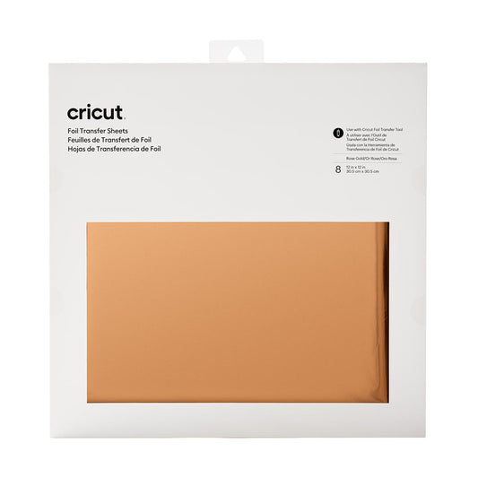 Cricut, Rose Gold Foil Transfer Sheets, (8 ct), 30.5 cm x 30.5 cm (12" x 12")