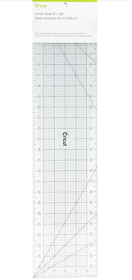 Cricut Acrylic Ruler, 6” x 26”