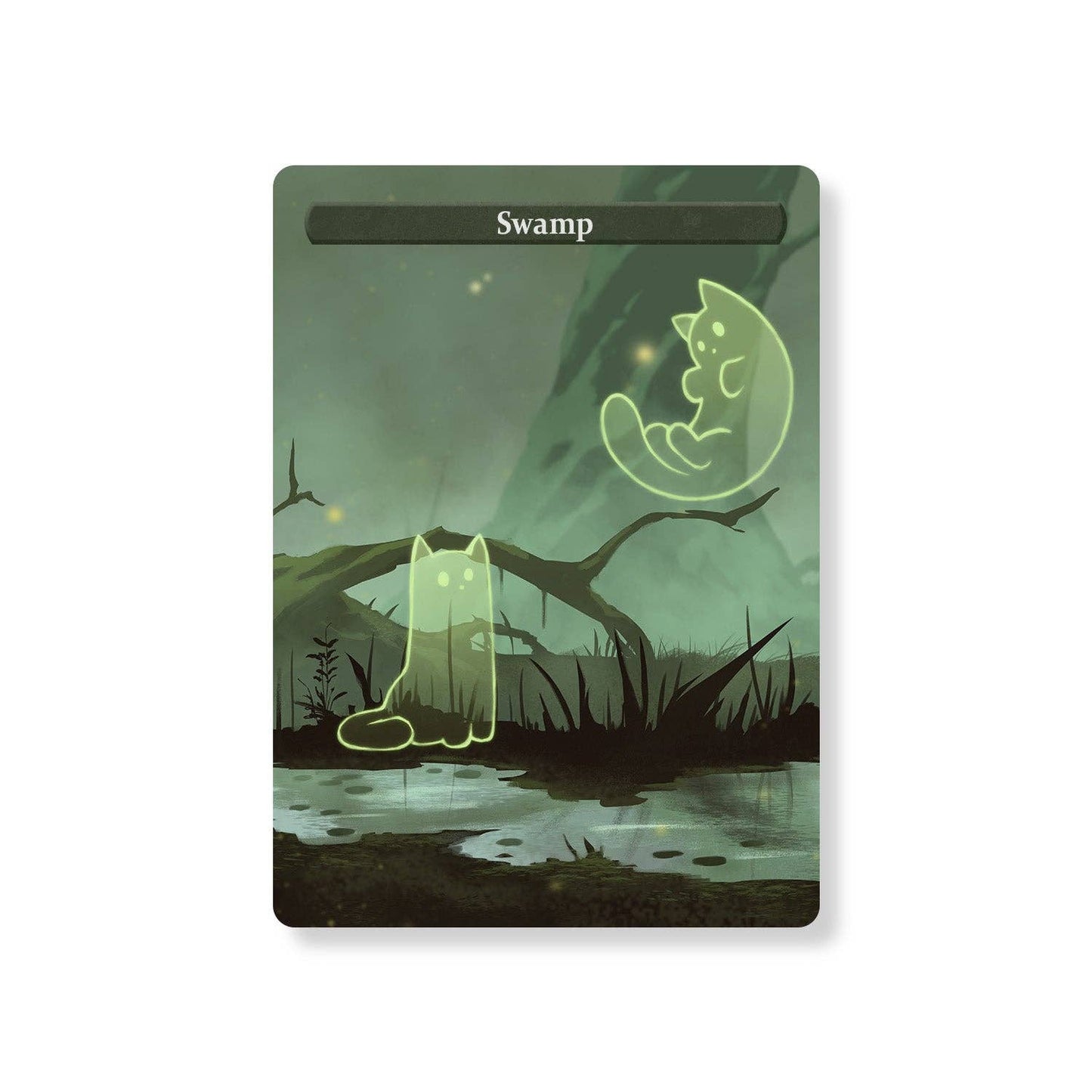 ManaCat Swamp - Land Proxy Set: ManaCat Swamp - One Set (3 cards)