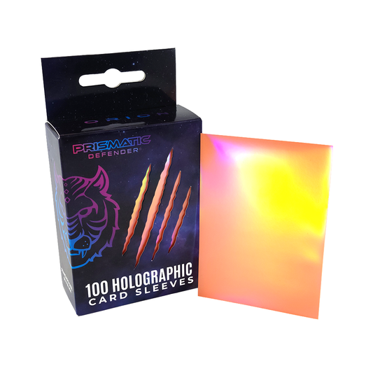 Holographic Card Sleeves - Standard Size - 3 Foil Designs: Orange / Oracle