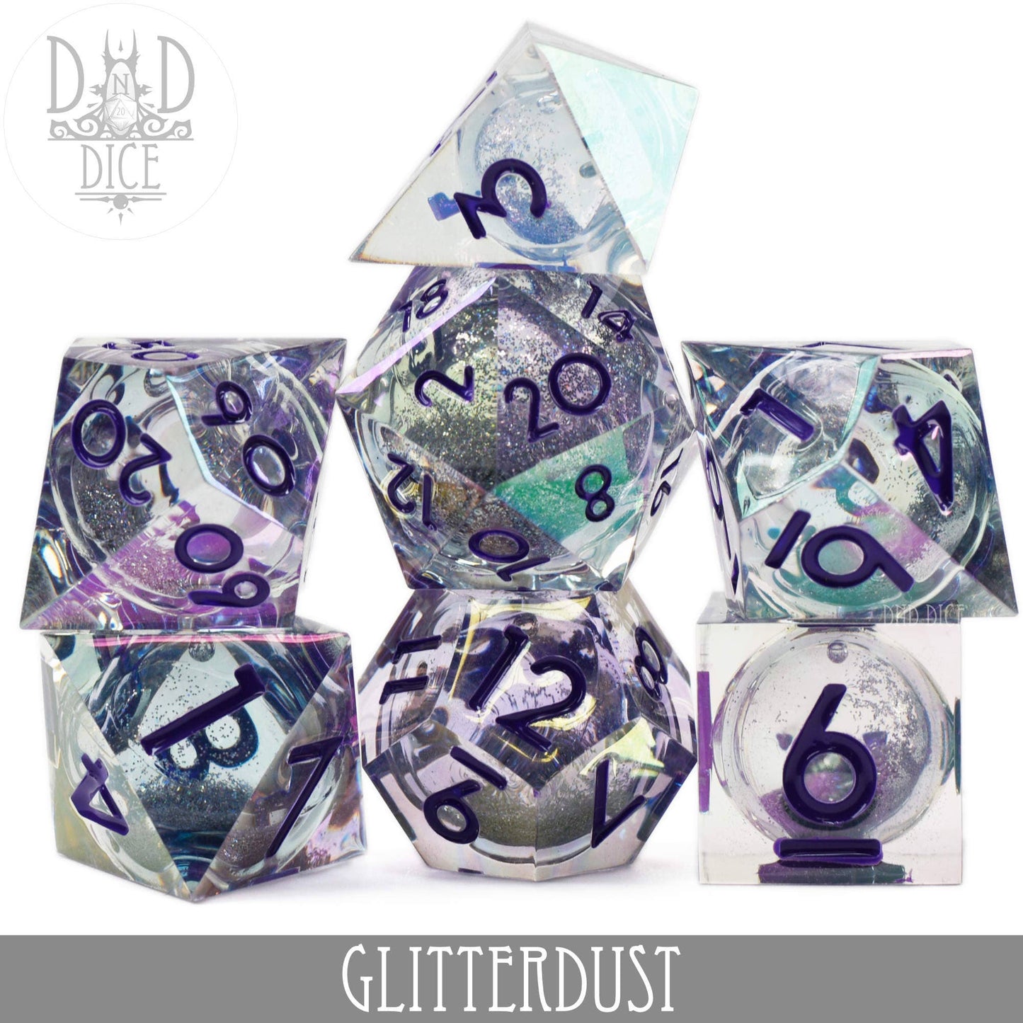 Glitterdust Liquid Core Dice