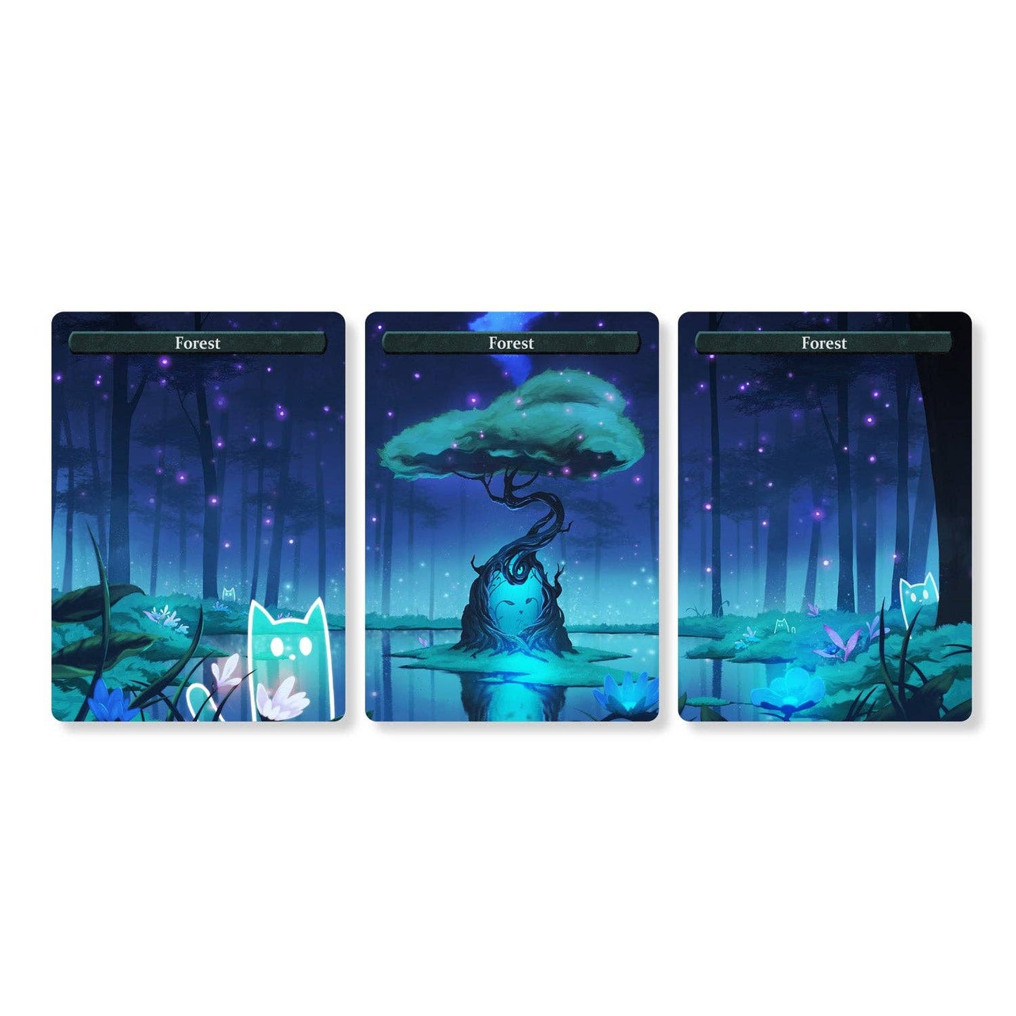 ManaCat Forest - Land Proxy Set: ManaCat Forest - One Set (3 cards)