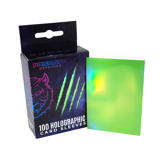Holographic Card Sleeves - Standard Size - 3 Foil Designs: Light Green / Oracle