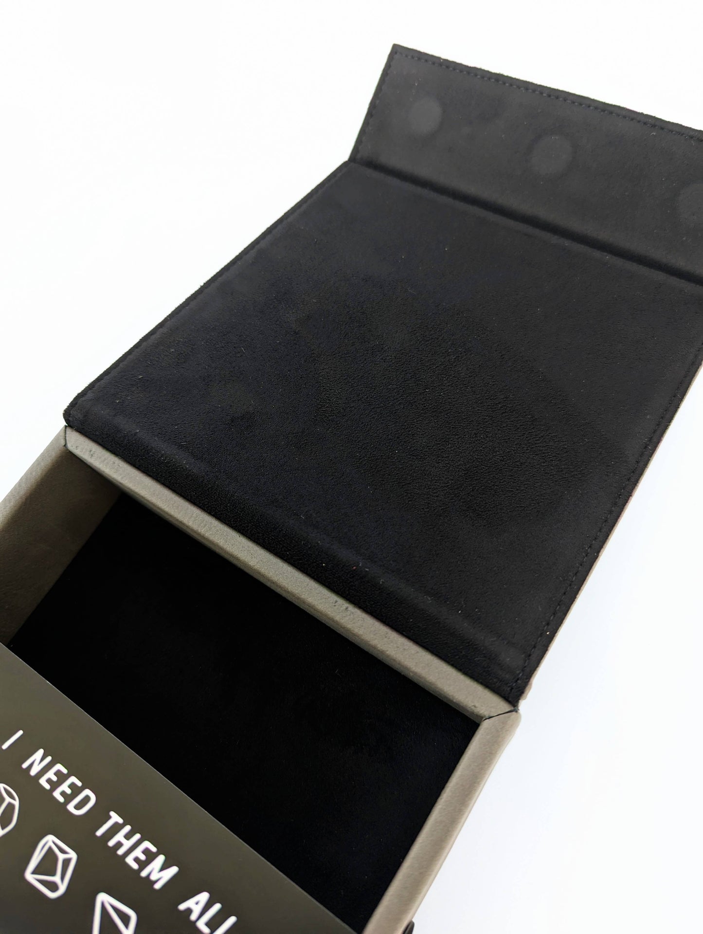 D20 Swords  - D&D - Vegan Leather Dice Box: Grey