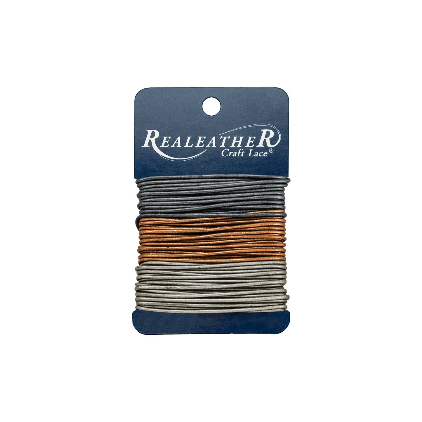 Round Lace Combo Card, 2mm x 8yd: Ebony/Cedar/Mahogony