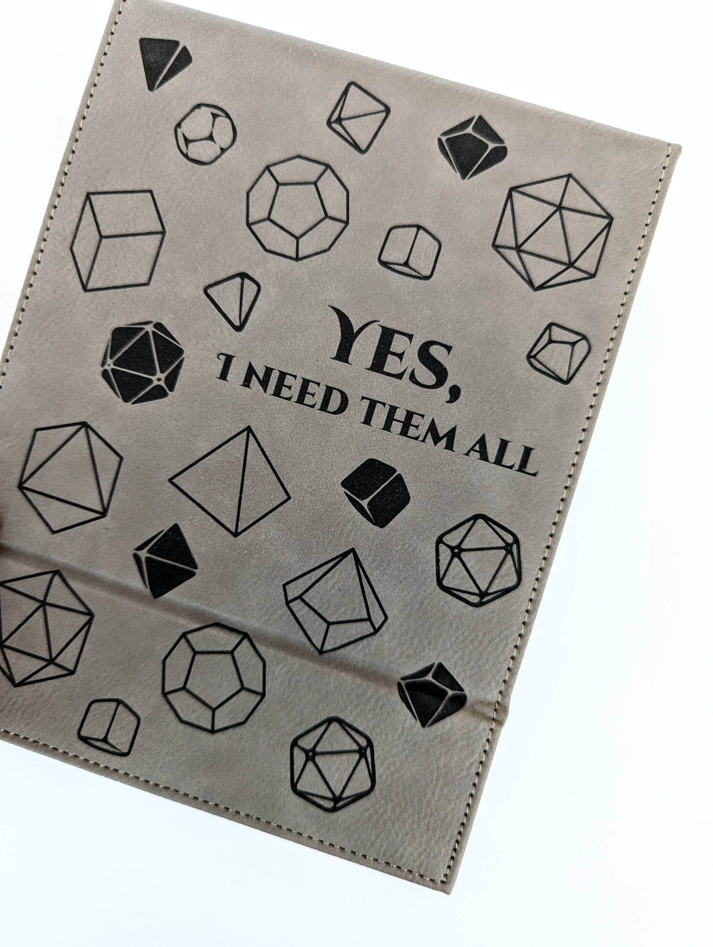 Yes, I Need Them All - D&D - Vegan Leather Dice Box: Chestnut