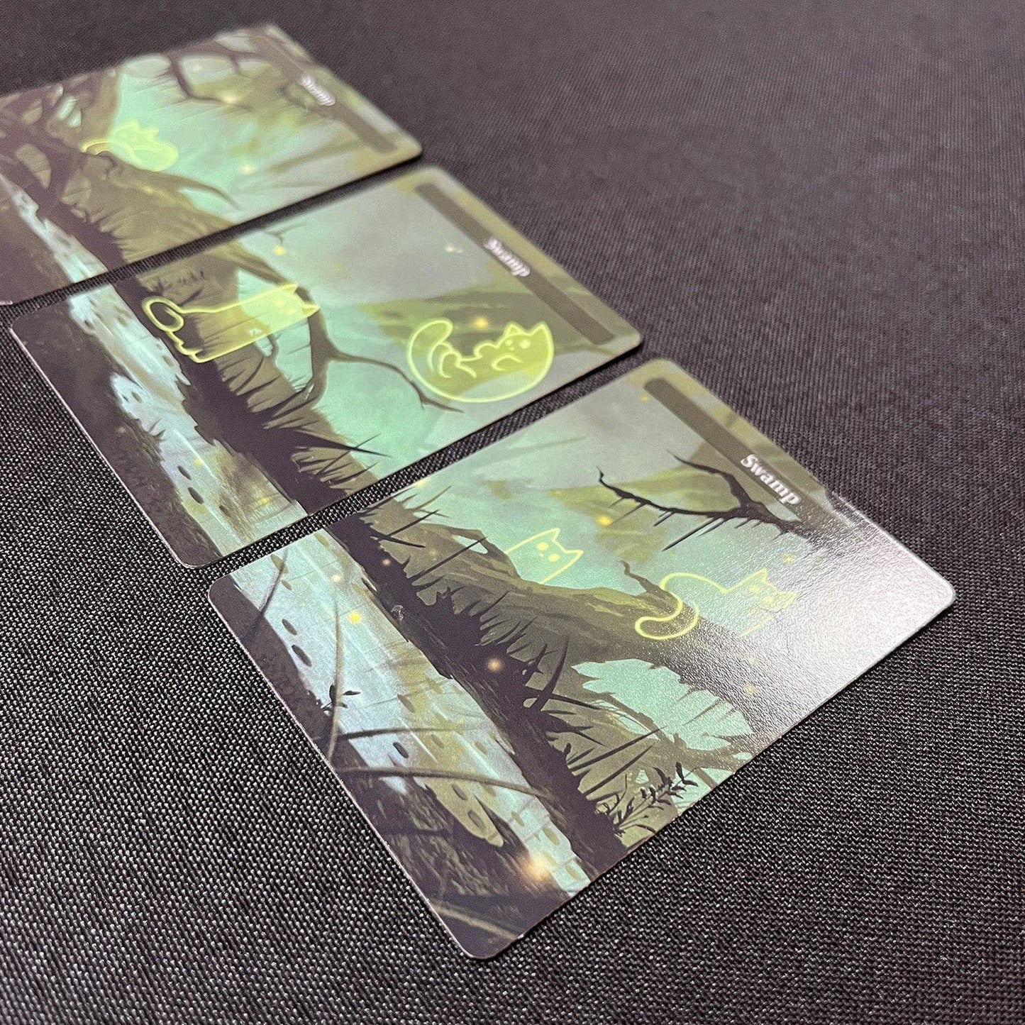 ManaCat Swamp - Land Proxy Set: ManaCat Swamp - One Set (3 cards)