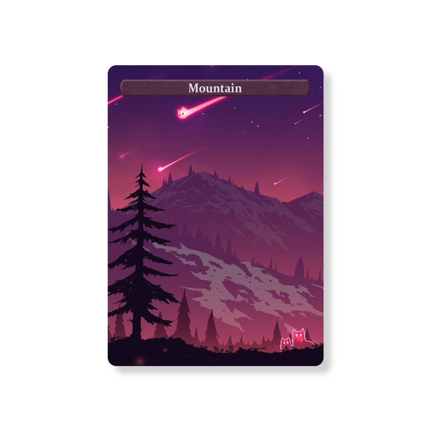 ManaCat Mountain - Land Proxy Set: ManaCat Mountain - One Set (3 cards)